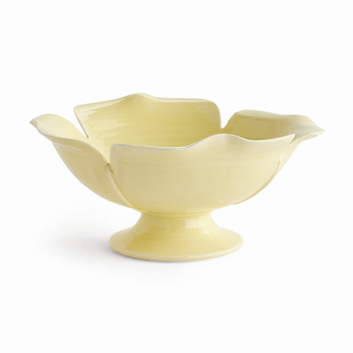 Petalo Decorative Footed Bowl -Yellow