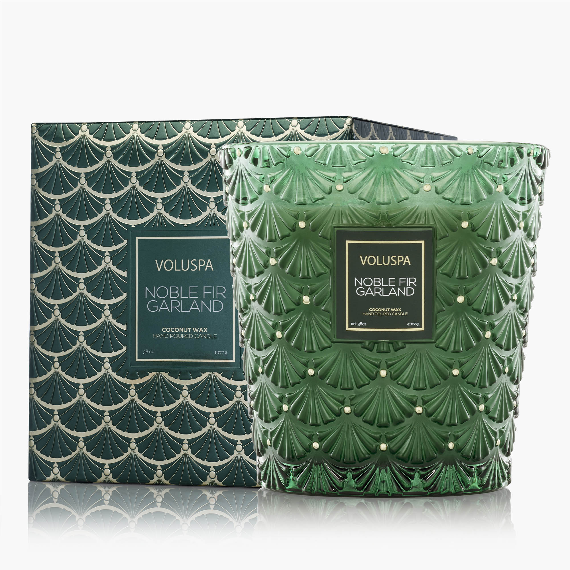 Noble Fir Garland 3 Wick Hearth Candle