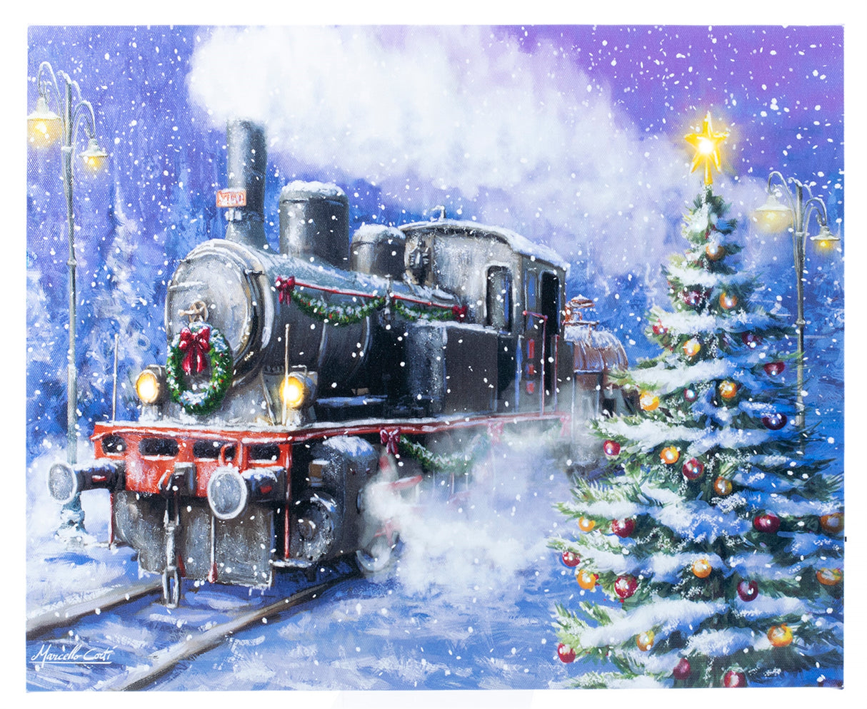 Lit Picture -  Train & Tree