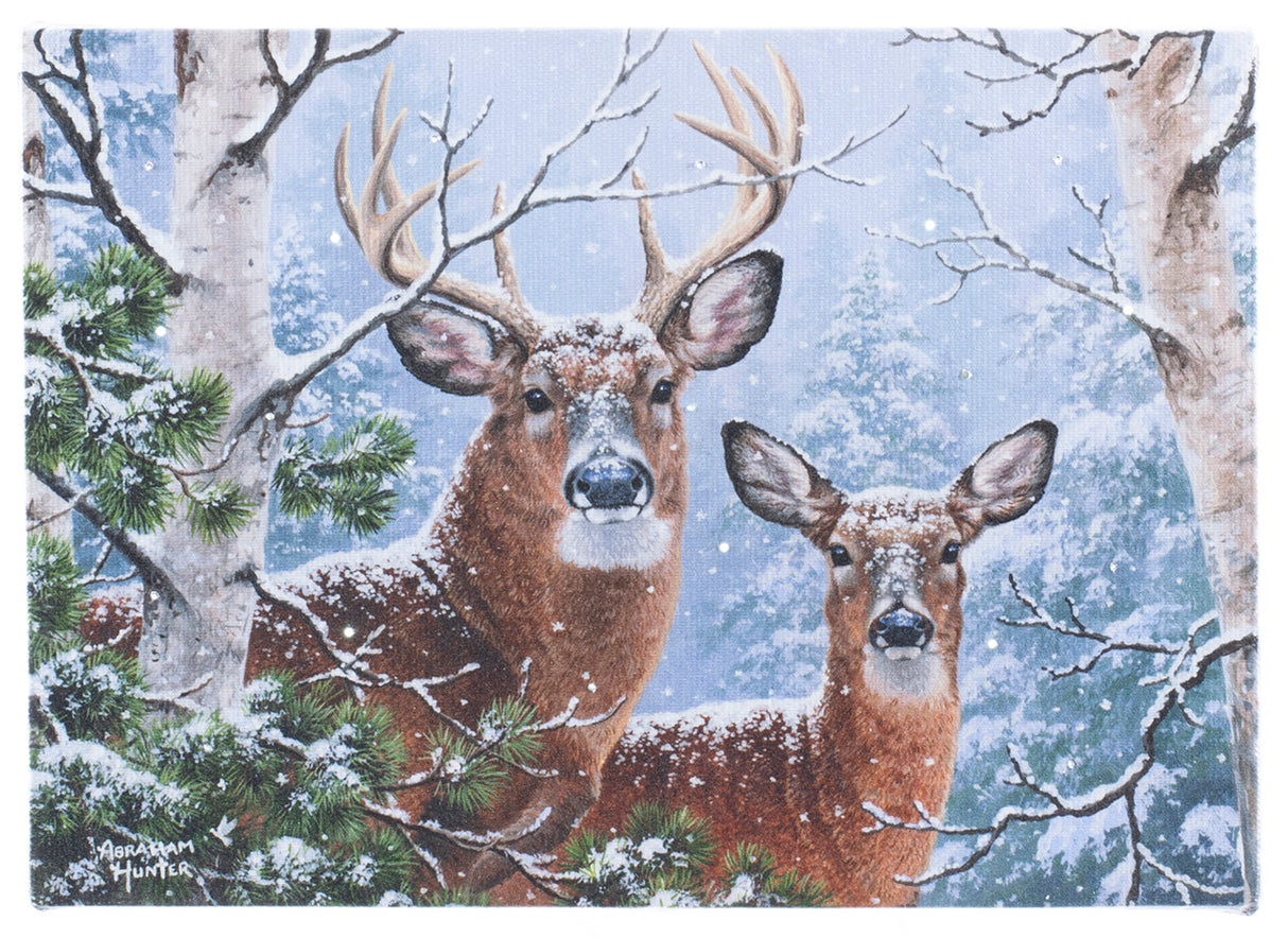 Table Top Lit Picture -  Deer Family