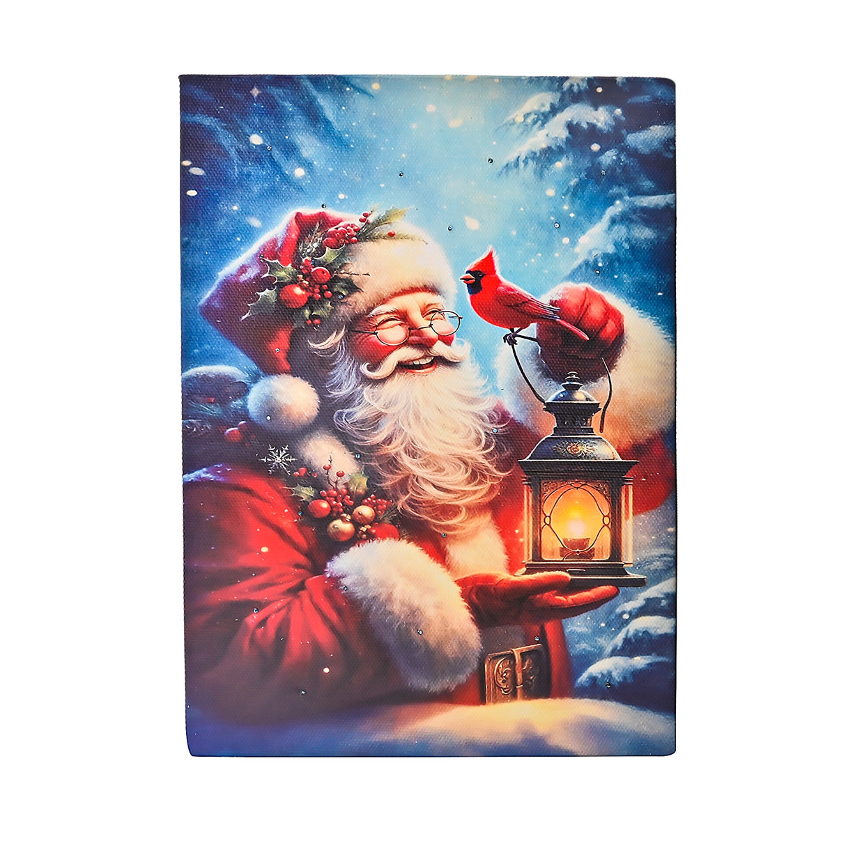 Table Top Lit Picture -  Joyful Santa
