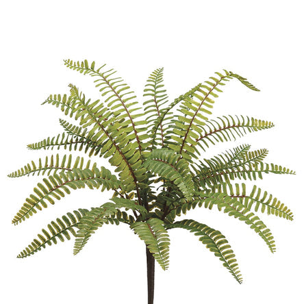 17" Plastic Boston Fern Silk Plant -Green