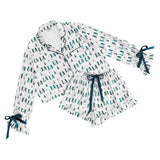 FALALA Satin + Velvet Bow Pajama Set