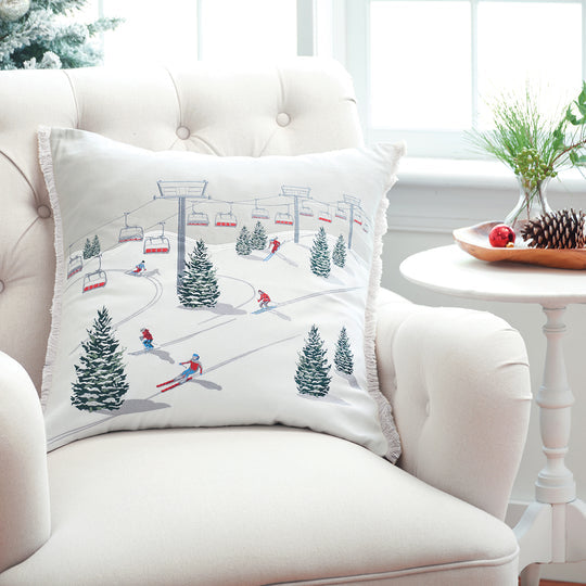 Winter Slopeside Indoor Pillow
