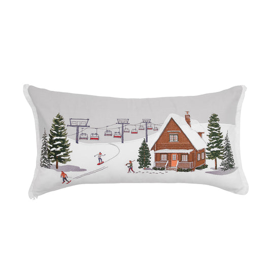 Ski Lodge Indoor Lumbar Pillow