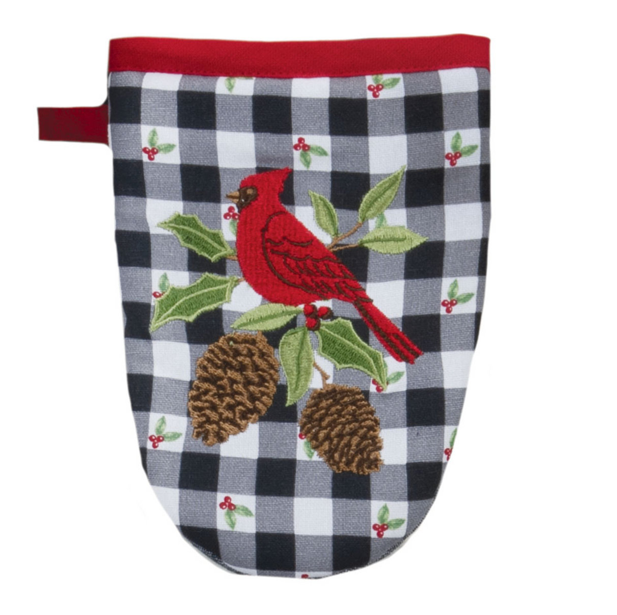 Winter Cardinal Oven Grabber Mitt