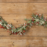 5' WHITE DAISY & RED HEATHER GARLAND