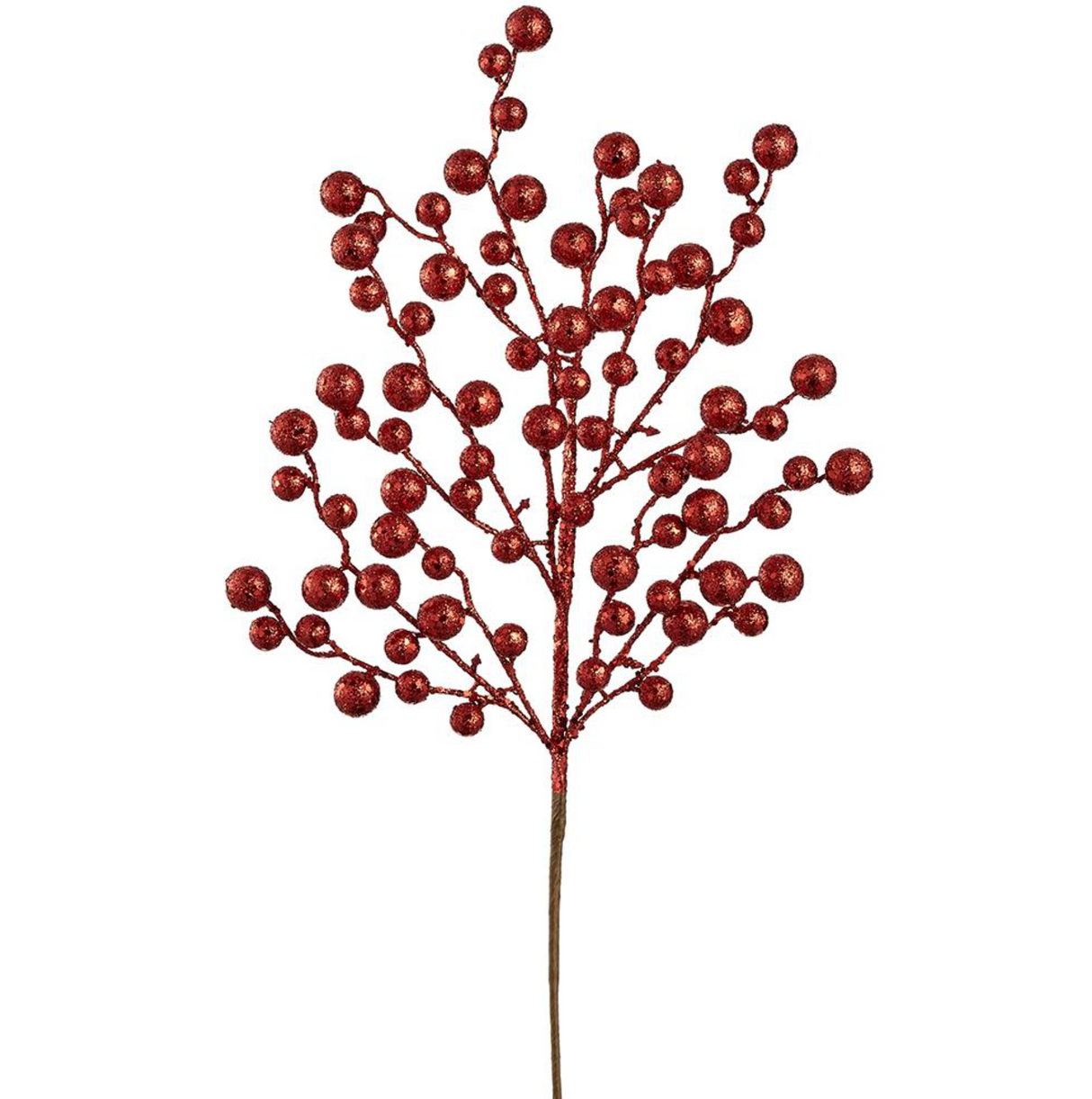 22" GLITTERED BERRY PICK - Red