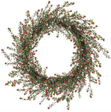 24"  Snowed  Berry Wreath  - Red