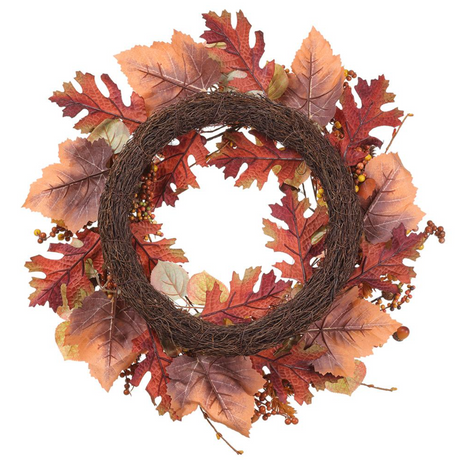 24" ACORN + BERRY + OAK LEAF WREATH