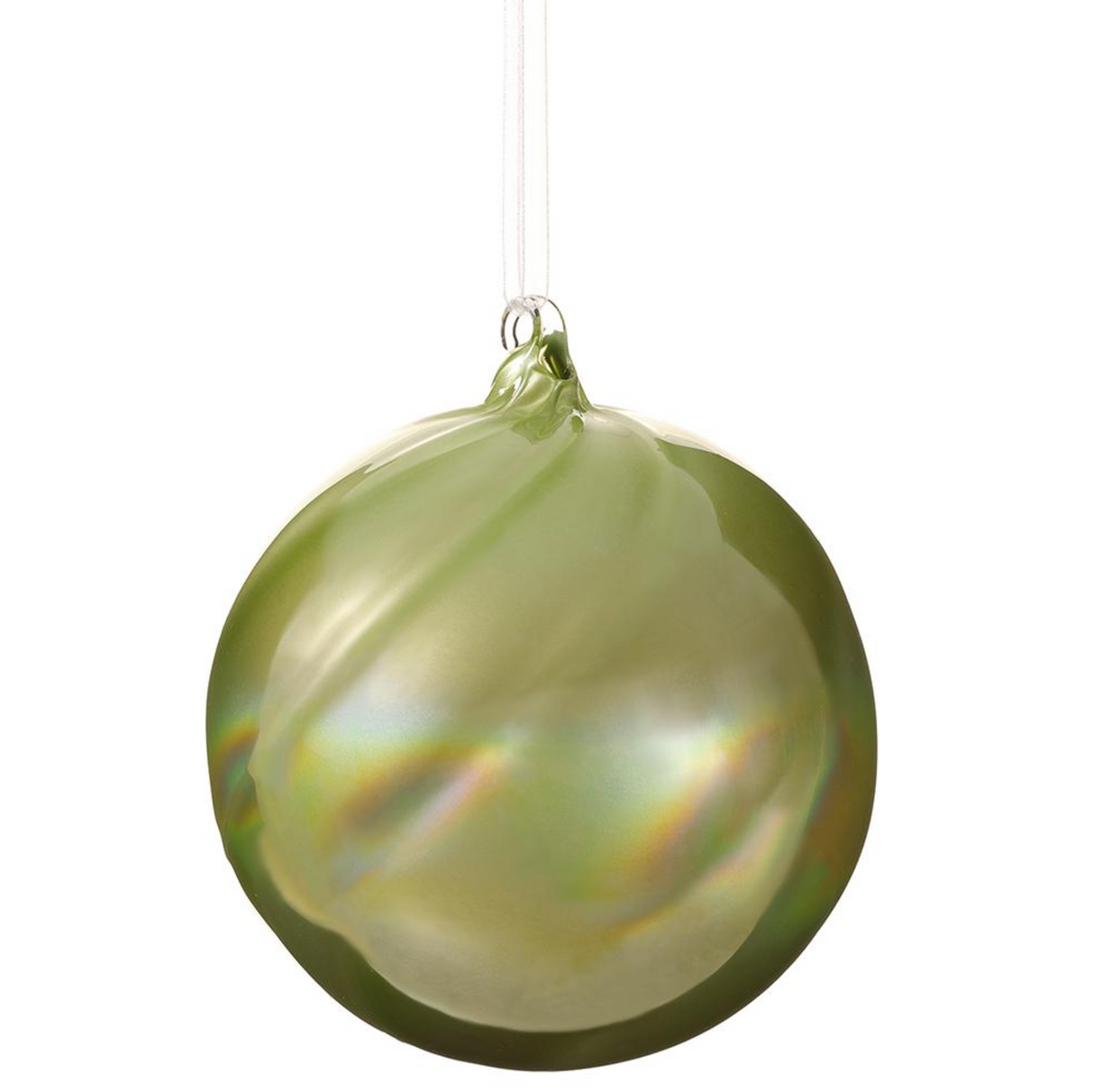 4.75" GLASS BALL ORNAMENT  - Green