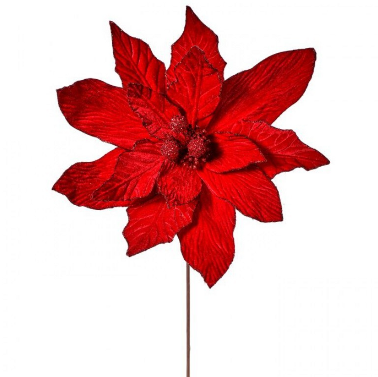 19"D X 30"T DISPLAY POINSETTIA STEM - RED