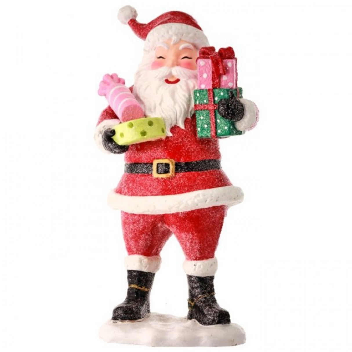 12.5" RESIN SANTA W/PACKAGES