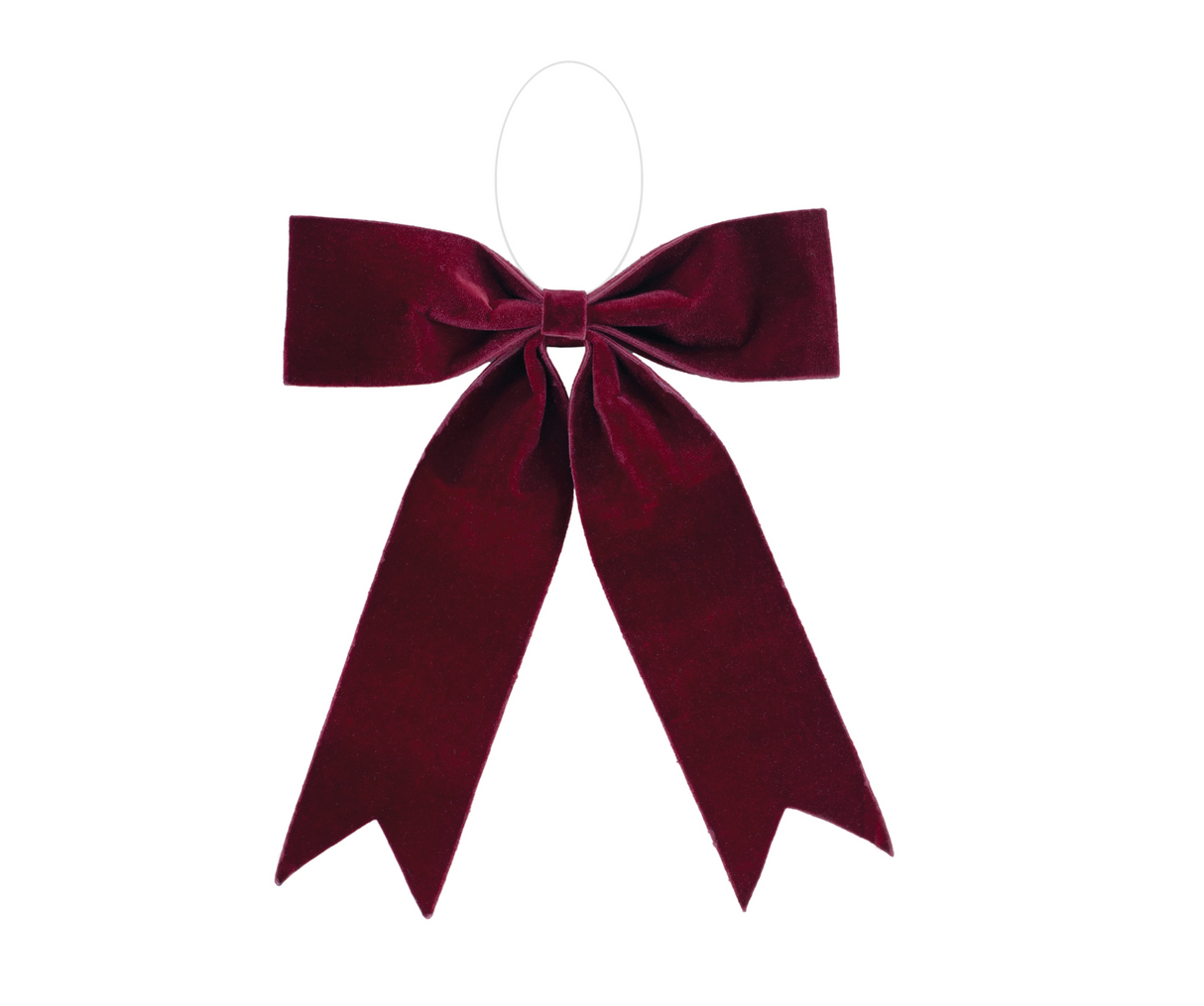 Burgundy Velvet Bow Ornament