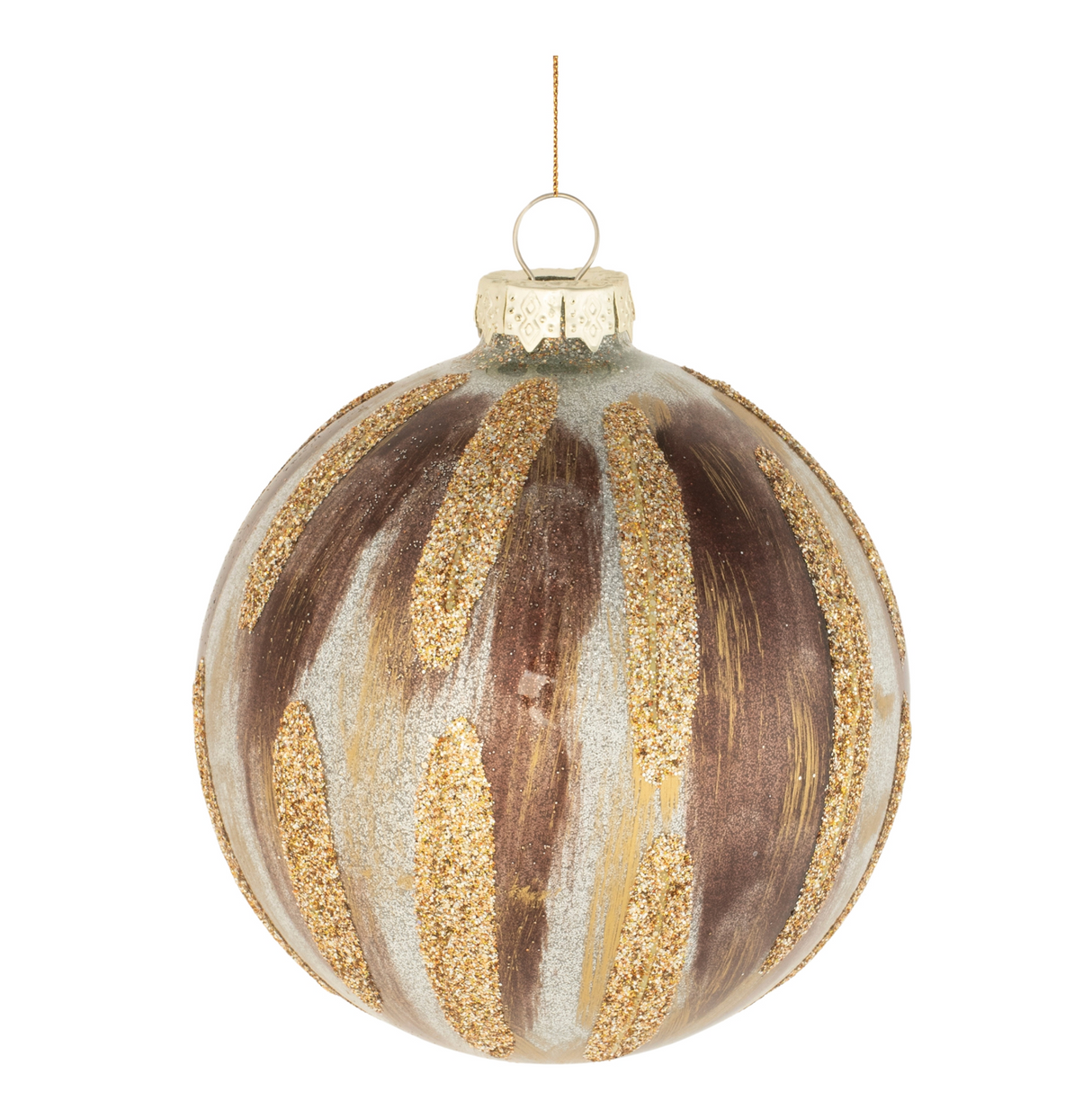 Bronze Watercolors Ornament 4"D