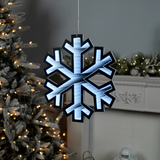 Snowflake Infinity Light 15.75"H Acrylic UL Plug