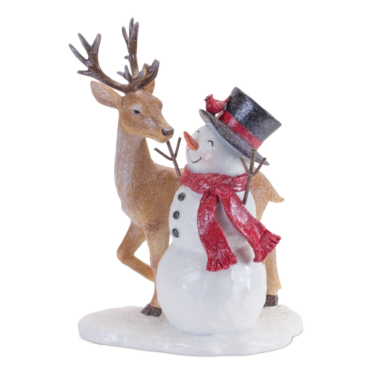 Snowman w/Deer 12"H