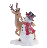 Snowman w/Deer 12"H