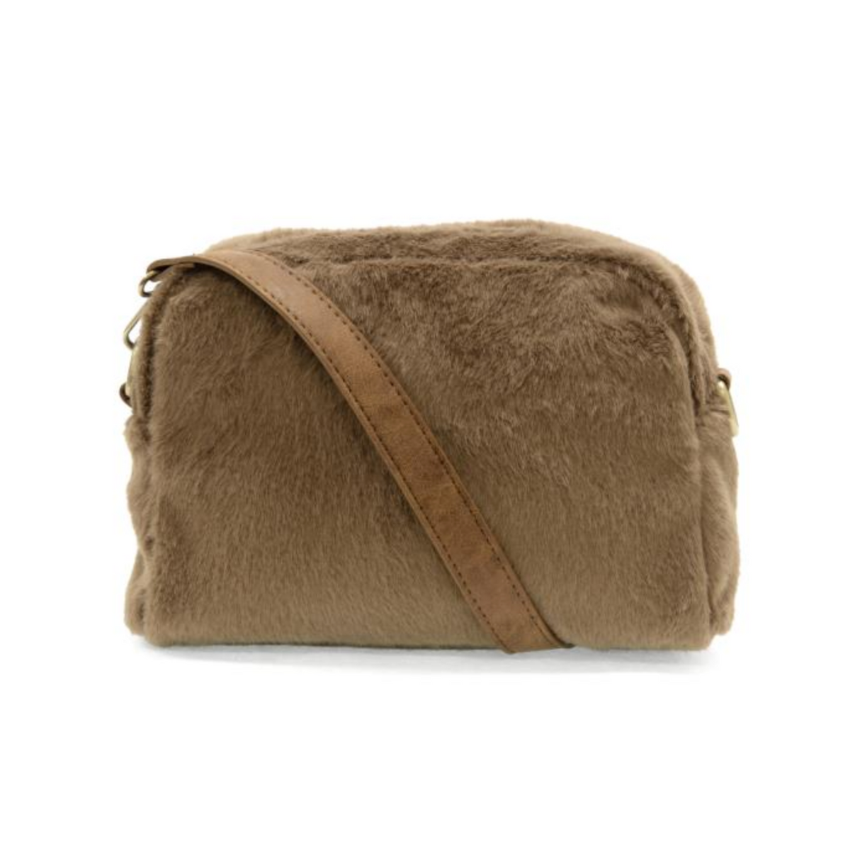 Coffee Ginny Faux Fur Crossbody