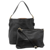 Black Hobo with Black Handle Handbag