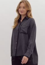 Diana Blouse - Black Denim