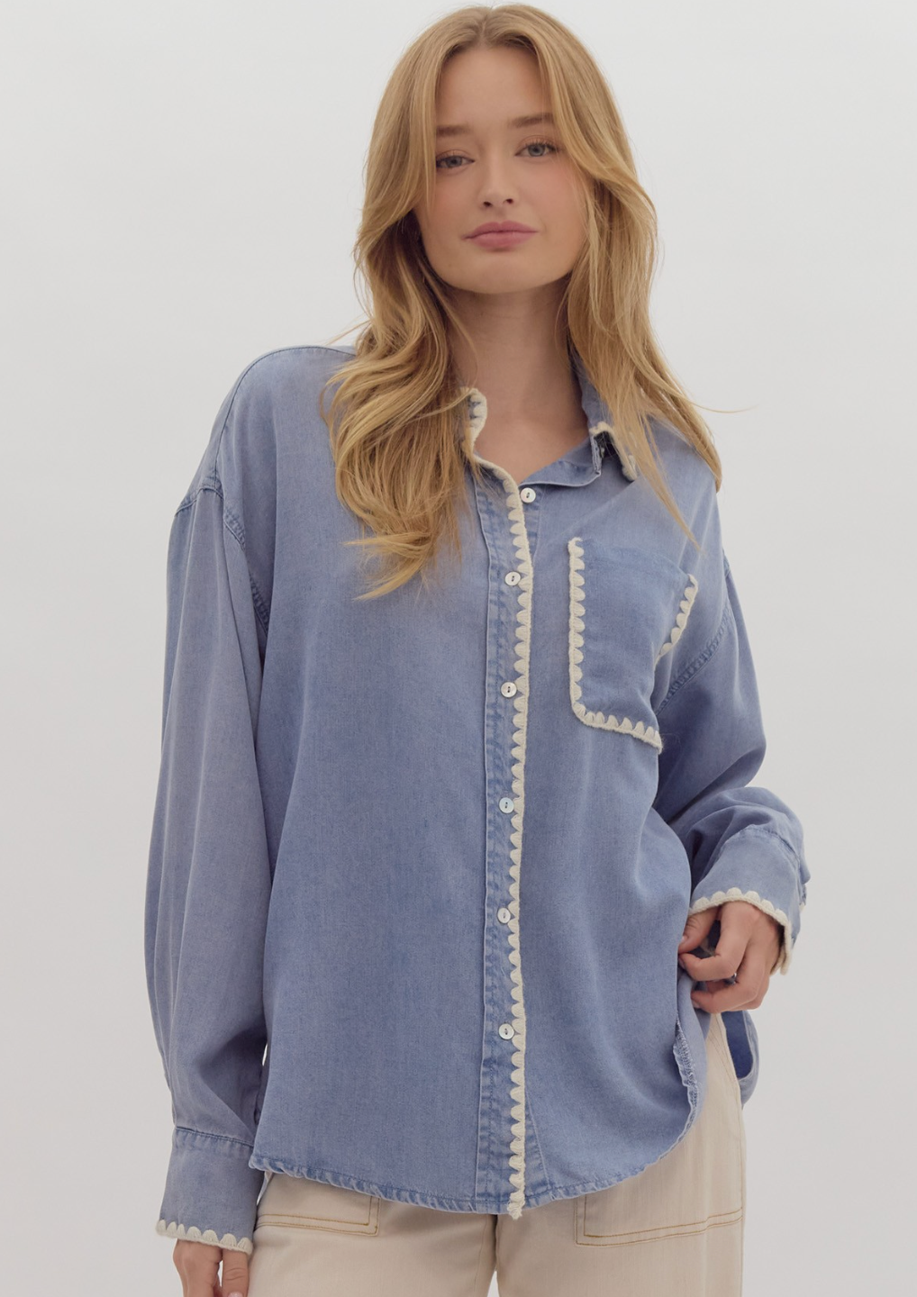 Diana Blouse - Blue Denim