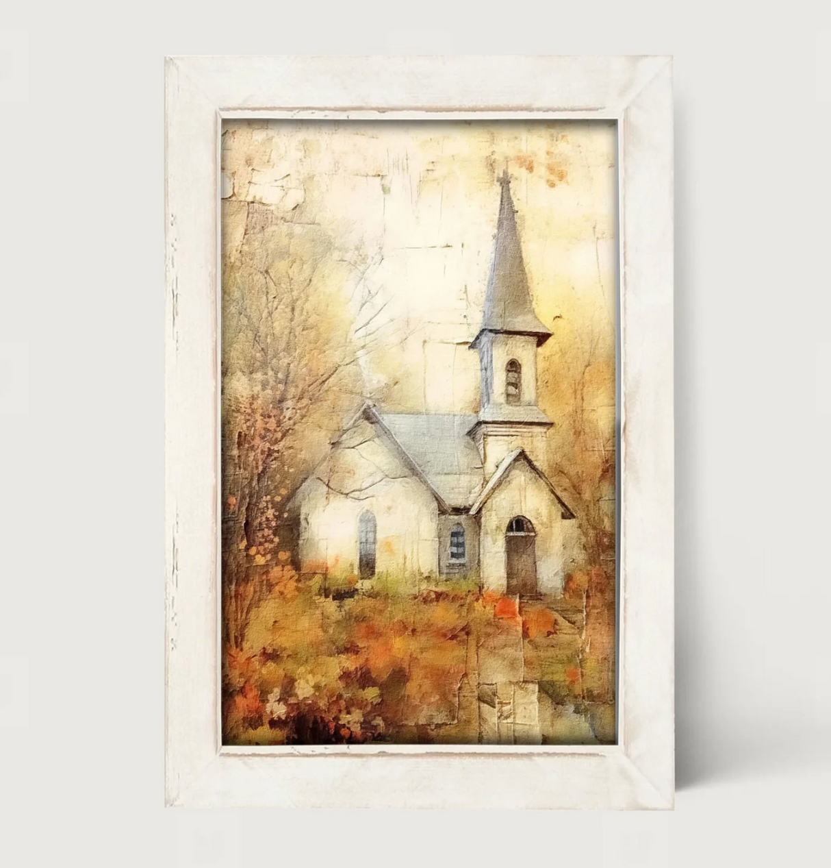 Autumn Church 5 - Vertical Frame