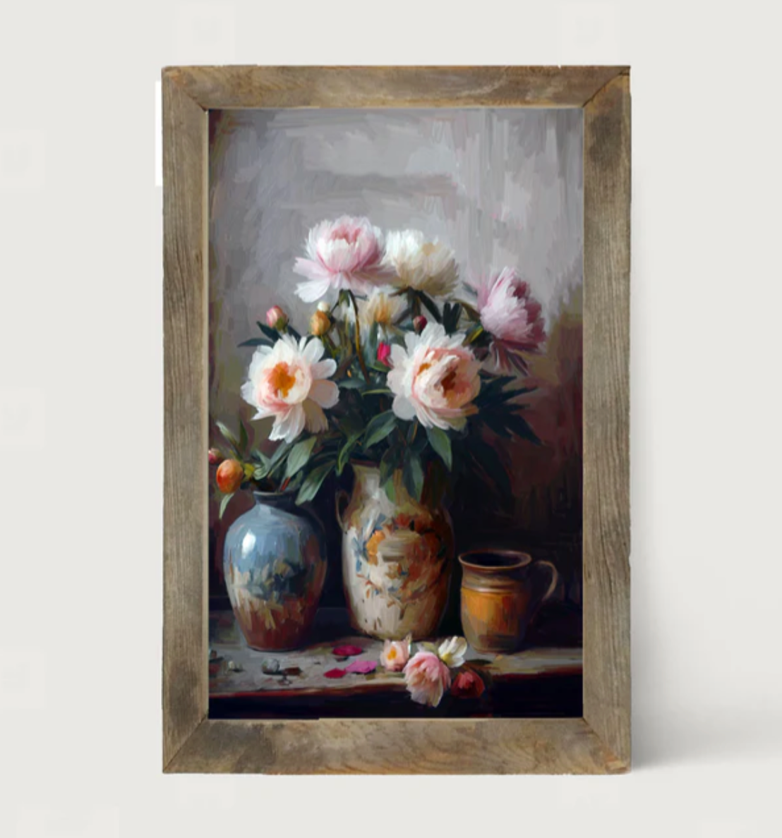 Rustic Flowers Painting - 25" x 15"