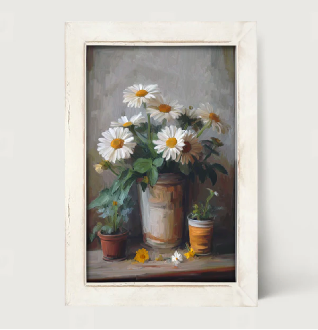 Rustic Daisies Painting - 25" x 15"