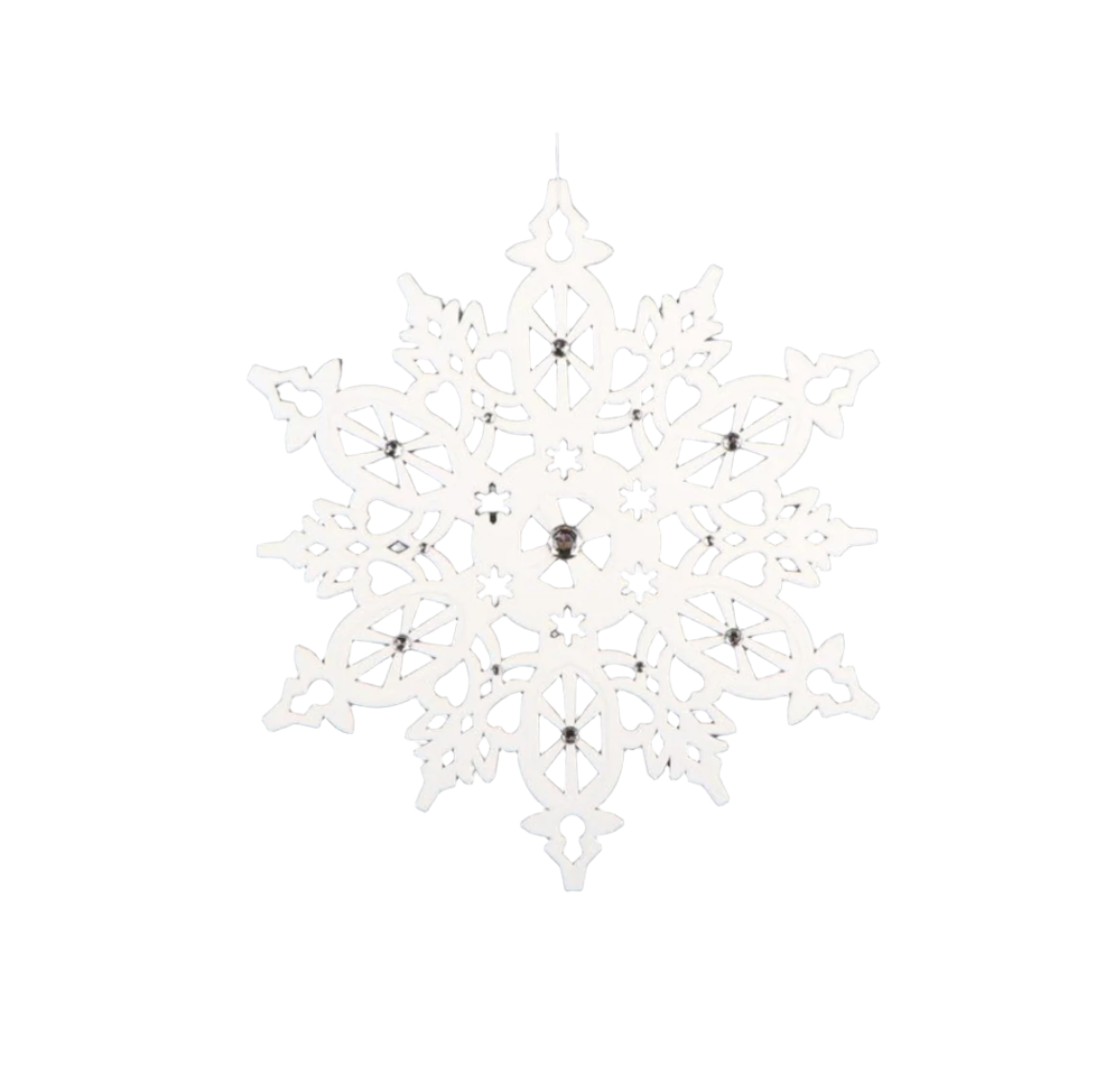 Jewel Flocked Snowflake Ornament  24"