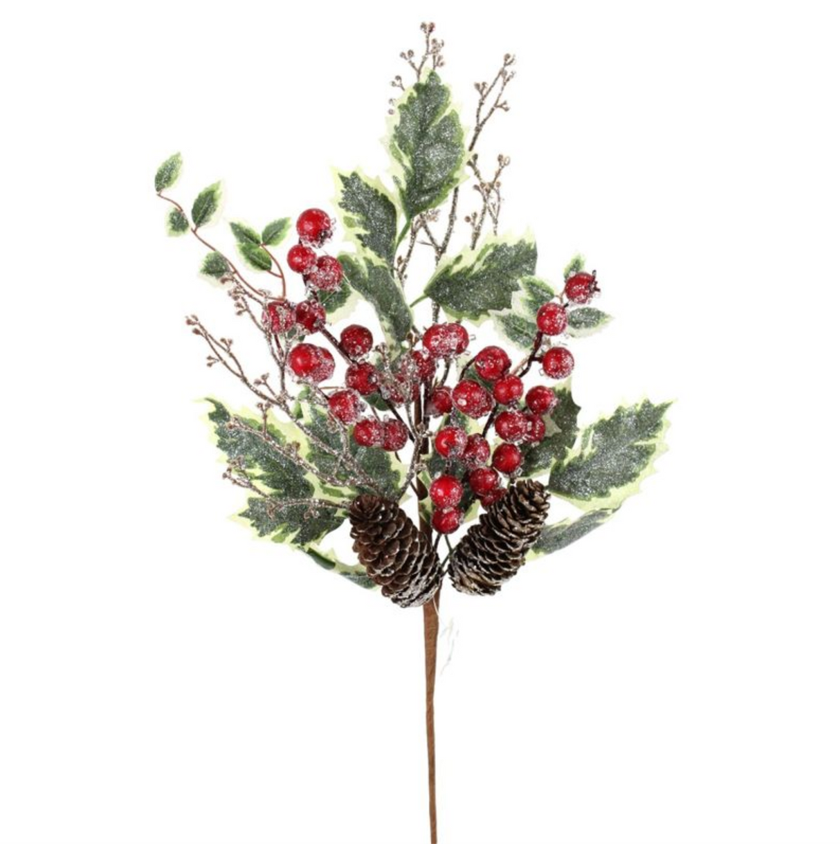 Holly Berry Twig Spray 22"