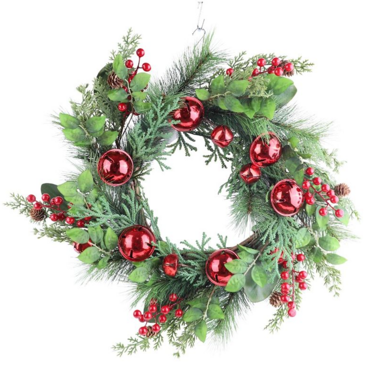 Pine Bell Berr Wreath 24"