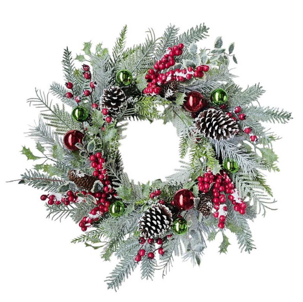 Mixed Berry + Cones Cedar Wreath 24"