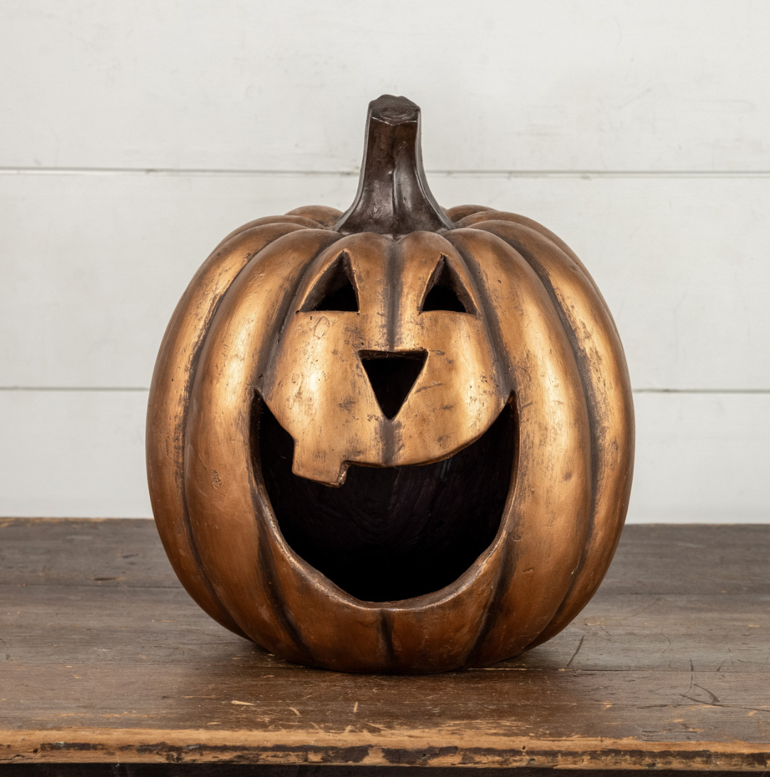 15" Gold Big Mouth Pumpkin
