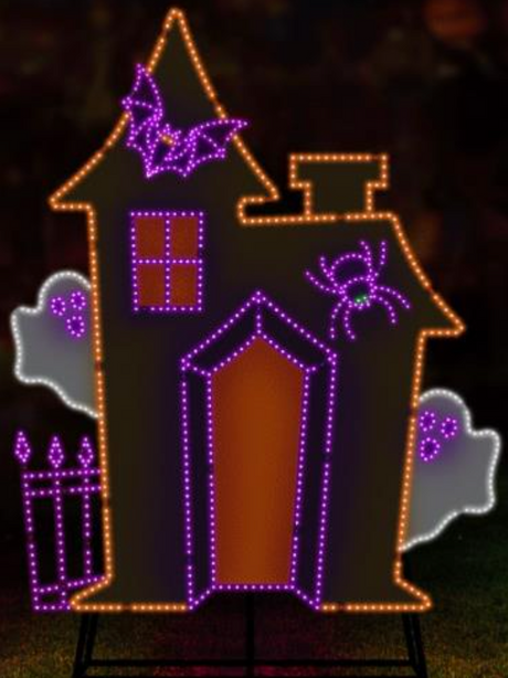 Jumbo Hi Vibrant 48in X 39in Haunted House