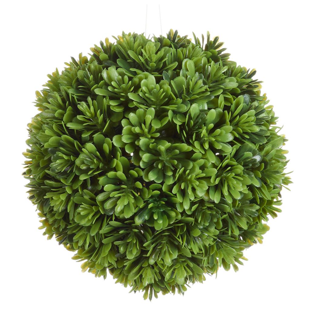 6"Plastic Sedum Ball - Green
