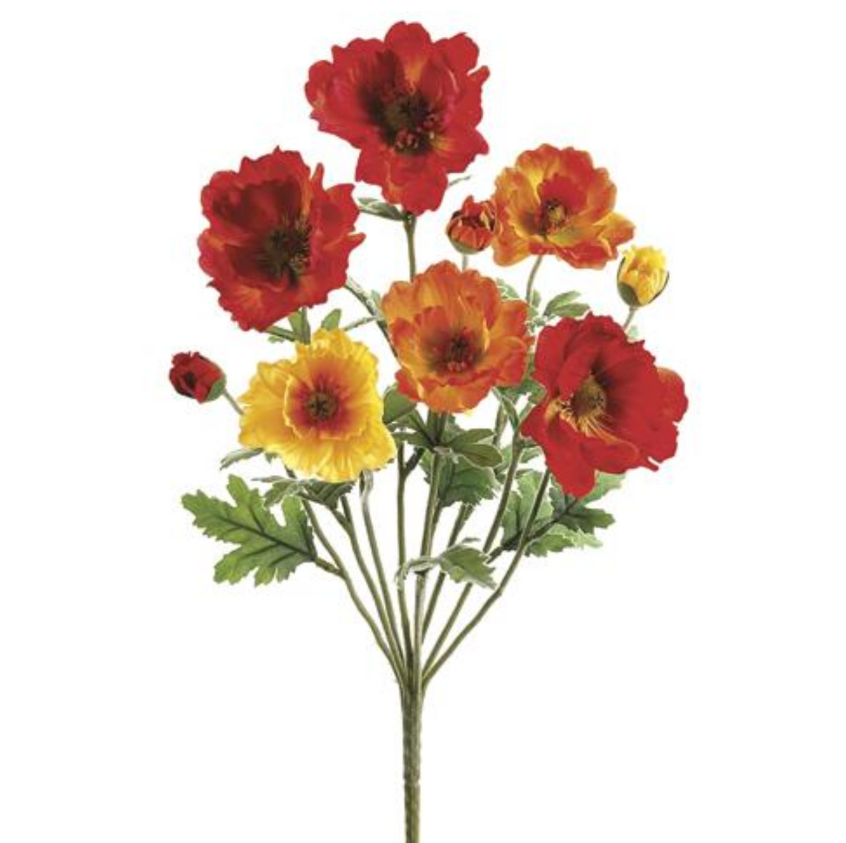 18"Sm Poppy Bush - Orange