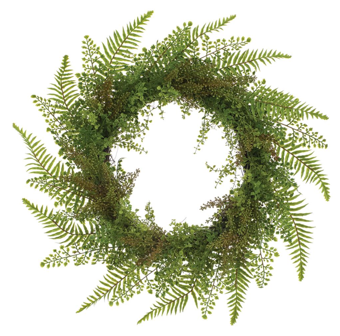 24"Mixed Fern Wreath