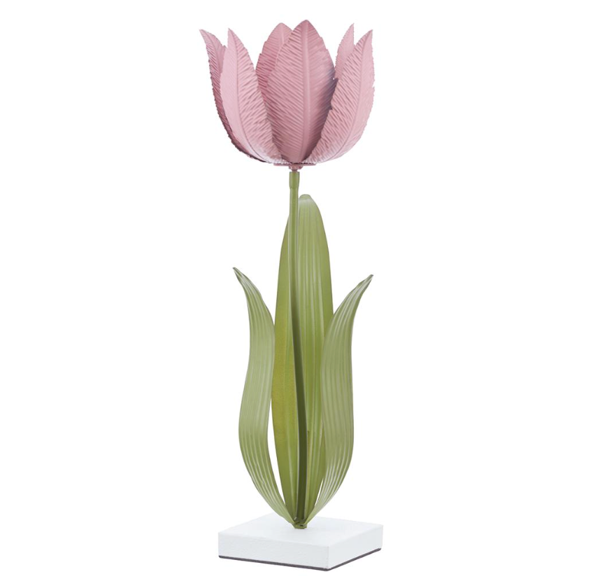 18.5" Metal Tulip Candleh