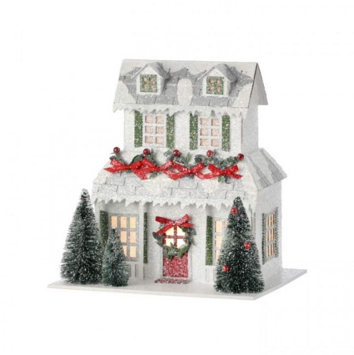 9" LED Christmas Snowman House