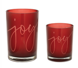 Crimson "Joy" Candle Holder