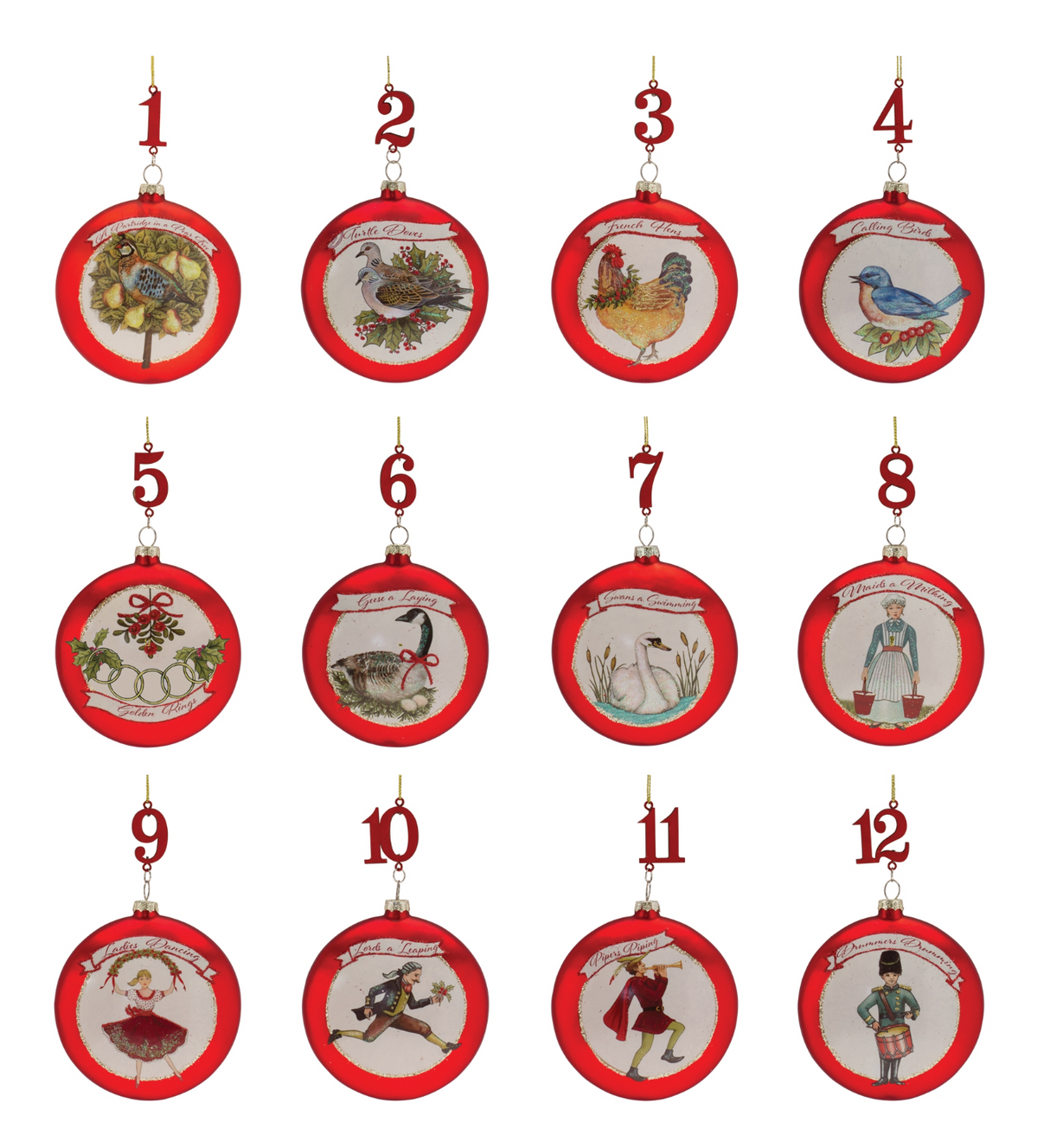 12 Days Of Christmas Ornament Boxed Set