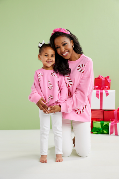 Holiday Sparkle Sweatshirt - Pink