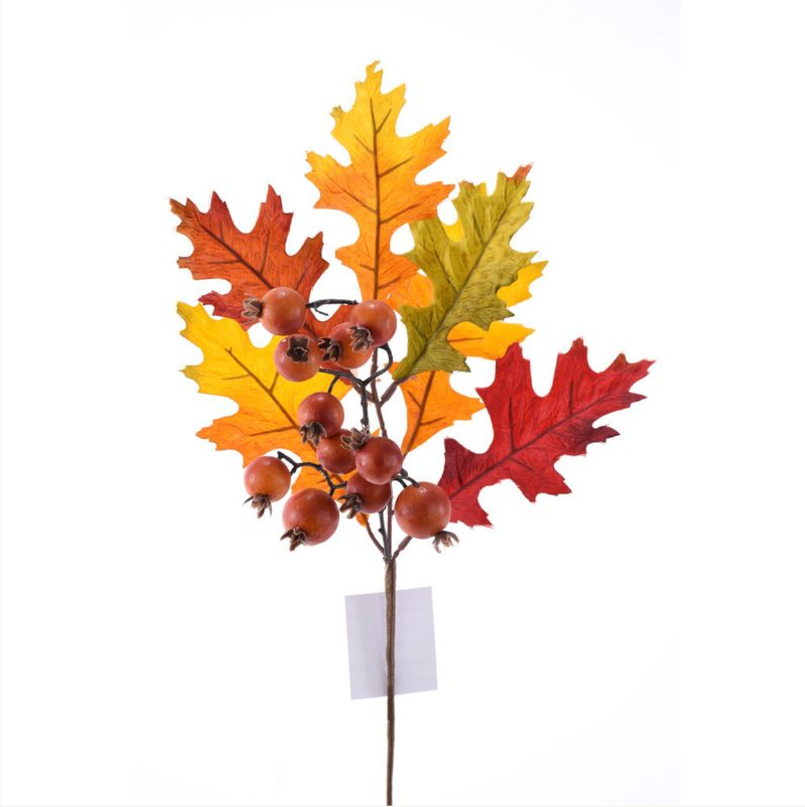 Berry Oak Leave Stem 18"