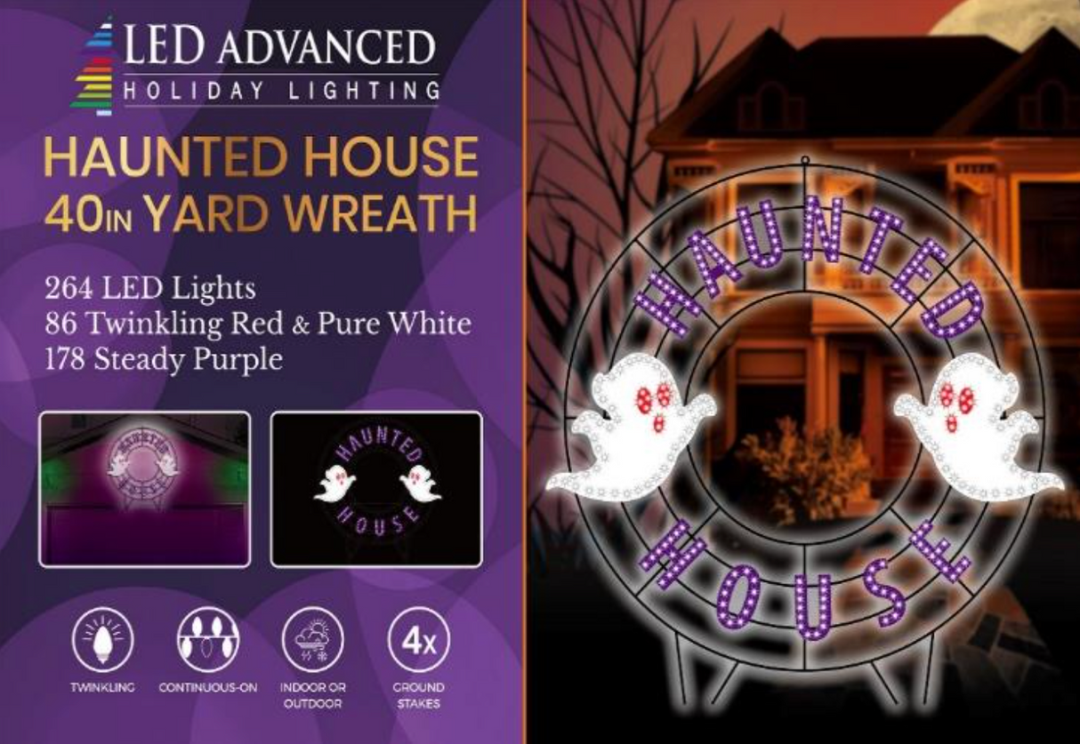 "Spooky" Twig Tree - Twinkling Orange & Twinkling Purple