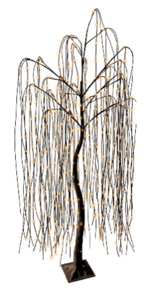 6ft Spooky Willow Tree (Twisted Trunk) - 360 Twinkling Orange