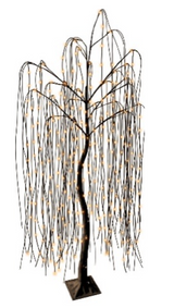 6ft Spooky Willow Tree (Twisted Trunk) - 360 Twinkling Orange