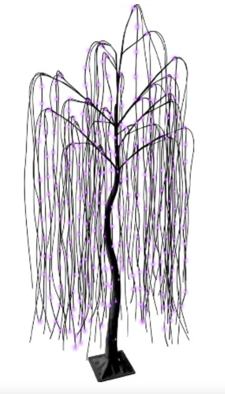 6ft Spooky Willow Tree (Twisted Trunk) - 360 Twinkling Purple
