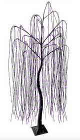 6ft Spooky Willow Tree (Twisted Trunk) - 360 Twinkling Purple
