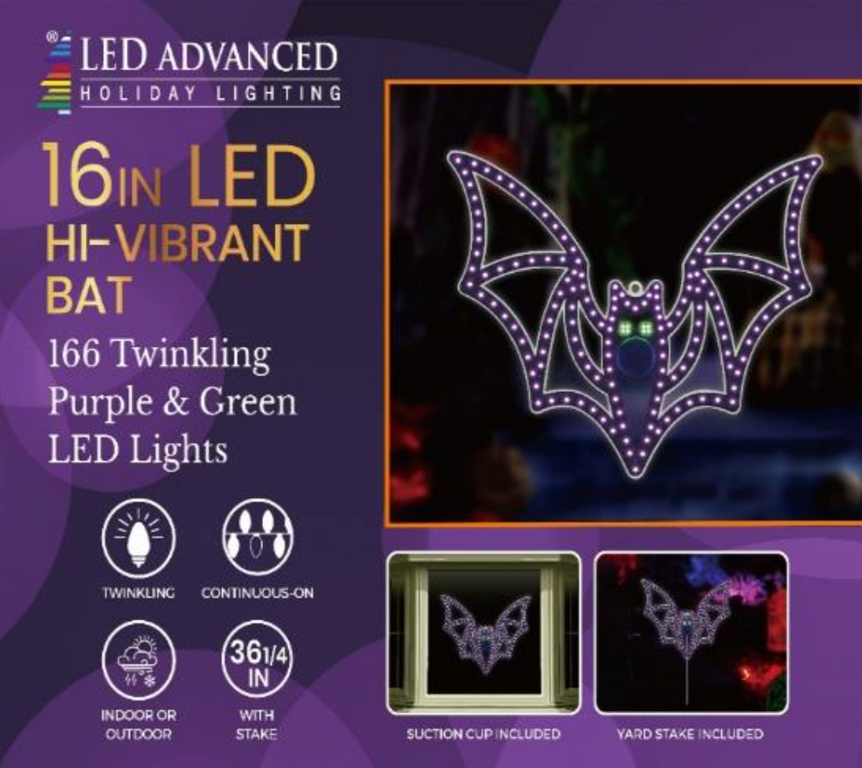 16in Hi-Vibrant Bat - 166 Micro Hi-Intensity Led Lights